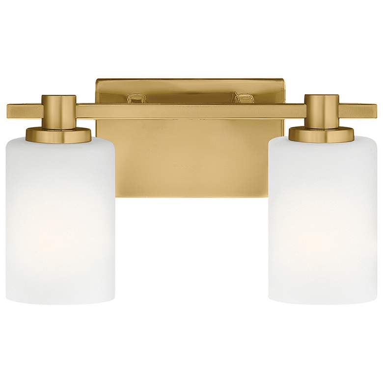 Image 4 Hinkley Bath Karlie Small Two Light Vanity 13.25" Lacquered Brass more views