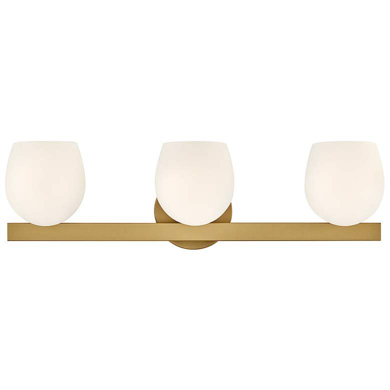 Image 1 Hinkley Bath Mae Medium Three Light Vanity 24" Lacquered Brass