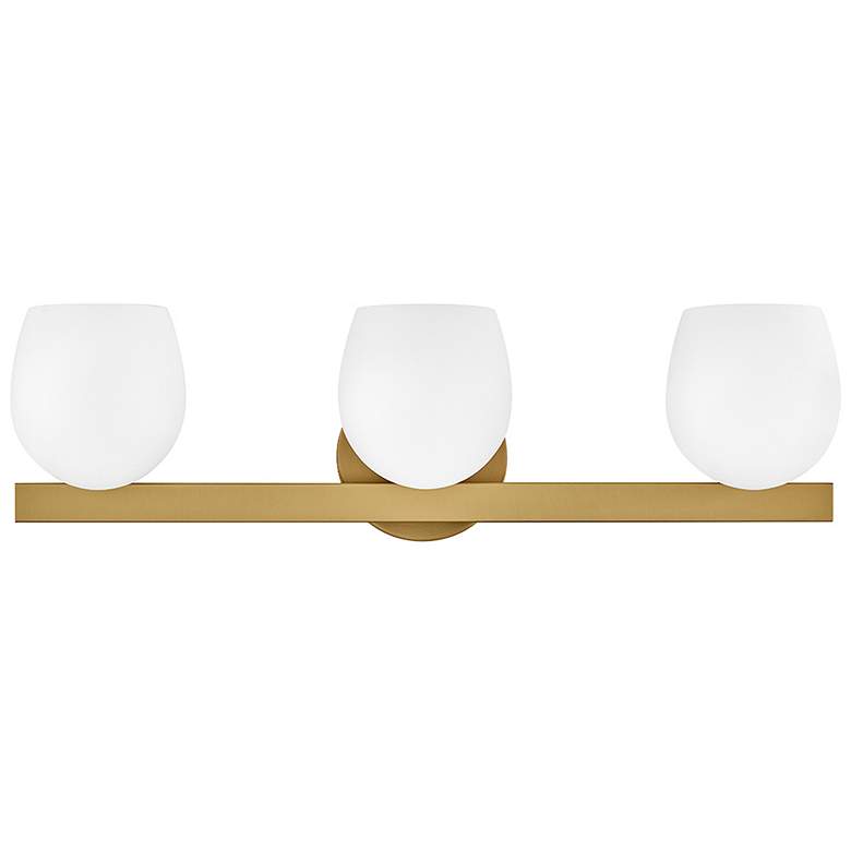 Image 2 Hinkley Bath Mae Medium Three Light Vanity 24" Lacquered Brass more views