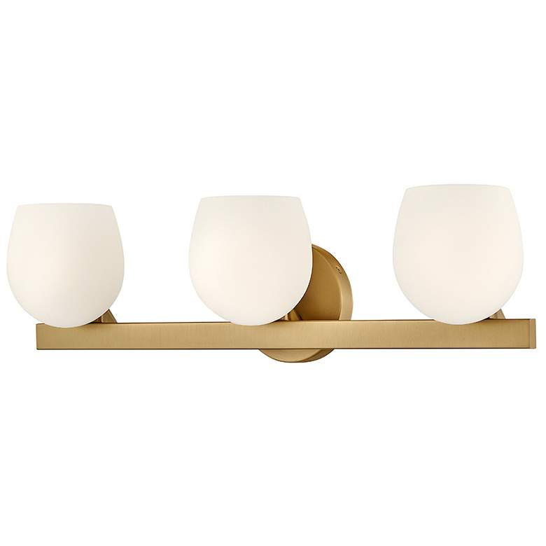 Image 6 Hinkley Bath Mae Medium Three Light Vanity 24" Lacquered Brass more views