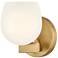 Hinkley Bath Mae Small Single Light Sconce 5.25" Lacquered Brass