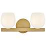 1_Hinkley Bath Mae Small Two Light Vanity 15" Lacquered Brass