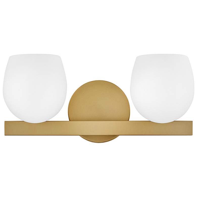 Image 2 Hinkley Bath Mae Small Two Light Vanity 15" Lacquered Brass more views