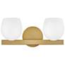 2_Hinkley Bath Mae Small Two Light Vanity 15" Lacquered Brass more views