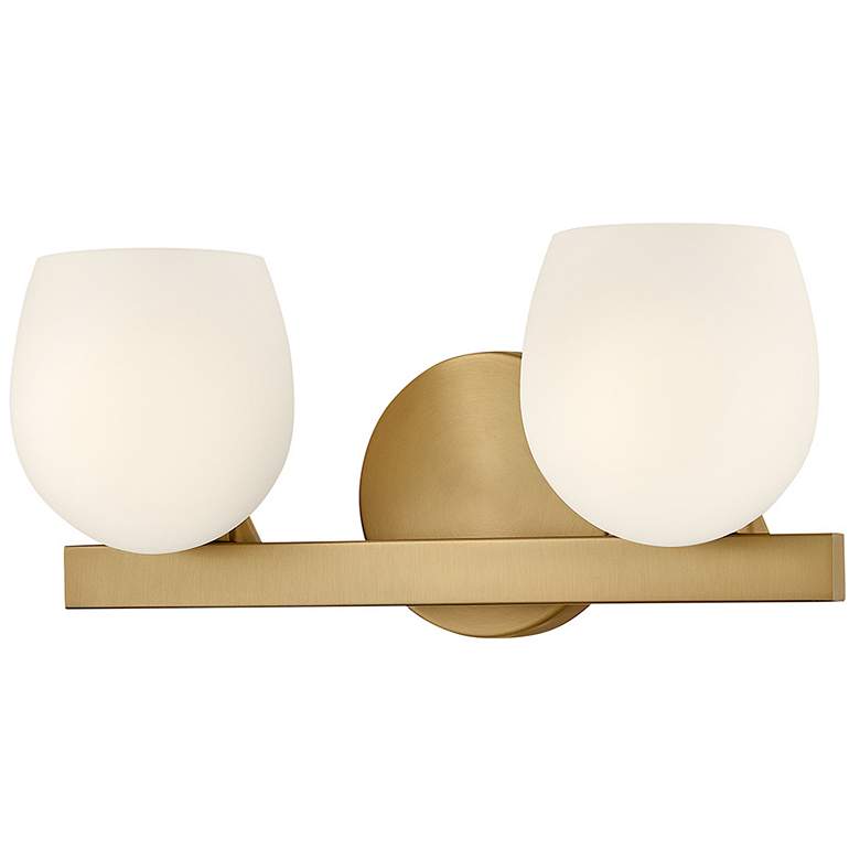 Image 5 Hinkley Bath Mae Small Two Light Vanity 15" Lacquered Brass more views