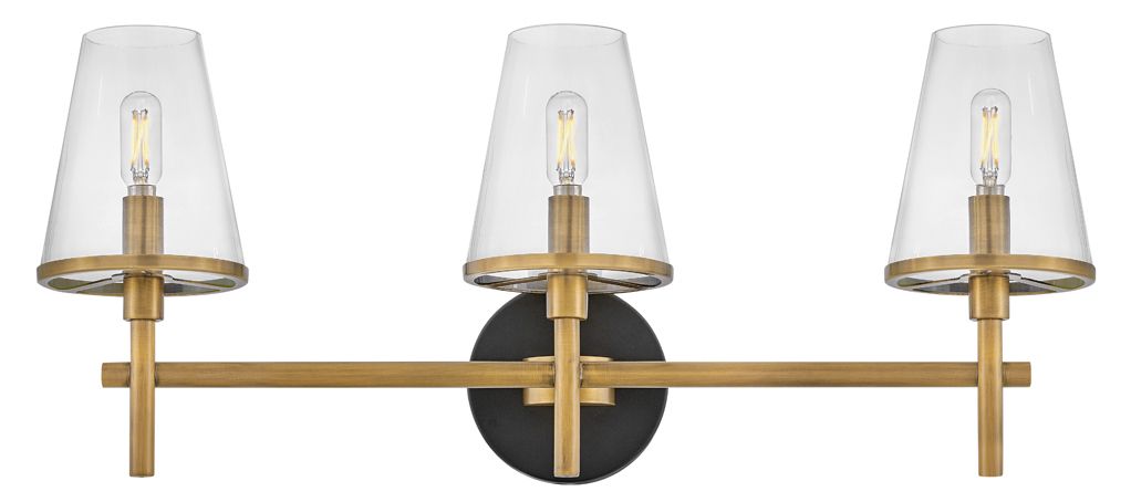 Image 5 Hinkley Bath Marten Medium Three Light Vanity 25" Heritage Brass more views