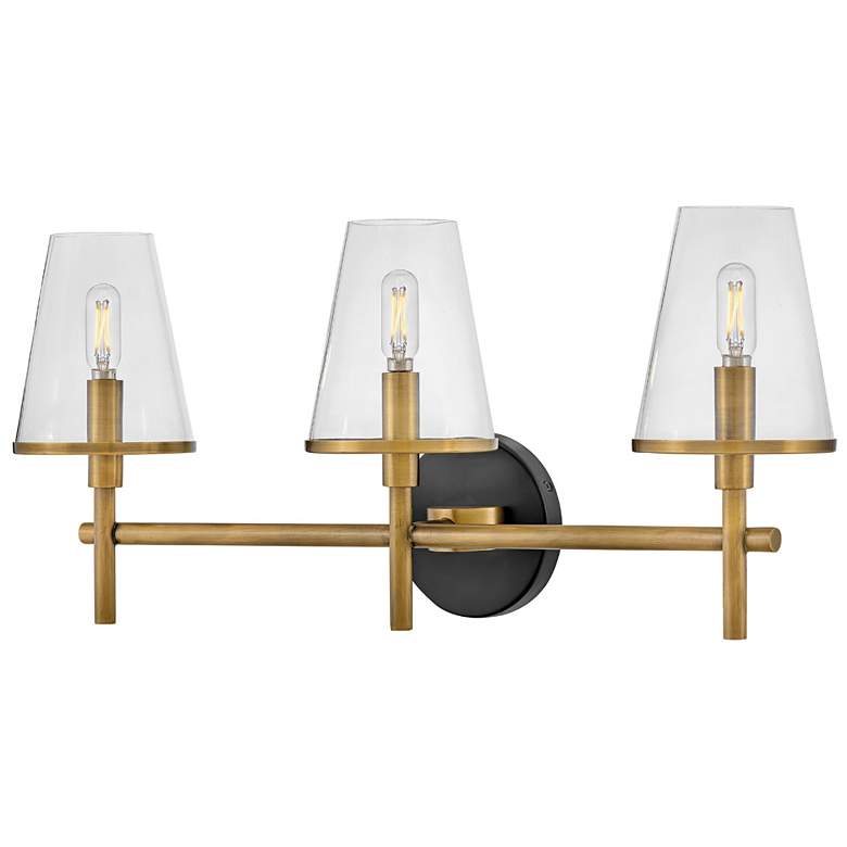 Image 6 HINKLEY BATH MARTEN Medium Three Light Vanity Heritage Brass more views