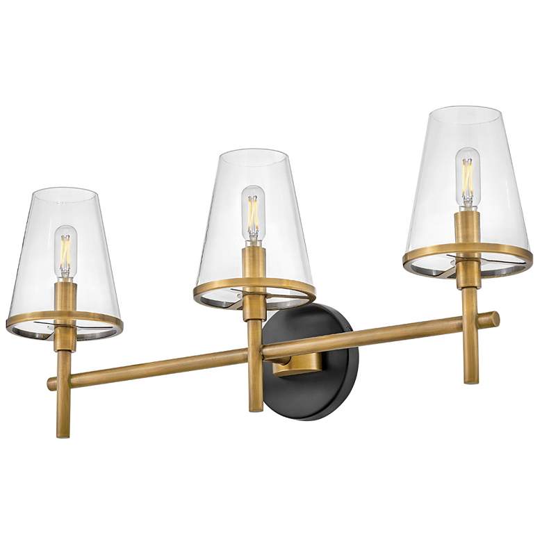 Image 7 HINKLEY BATH MARTEN Medium Three Light Vanity Heritage Brass more views