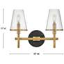 3_HINKLEY BATH MARTEN Medium Two Light Vanity Heritage Brass more views