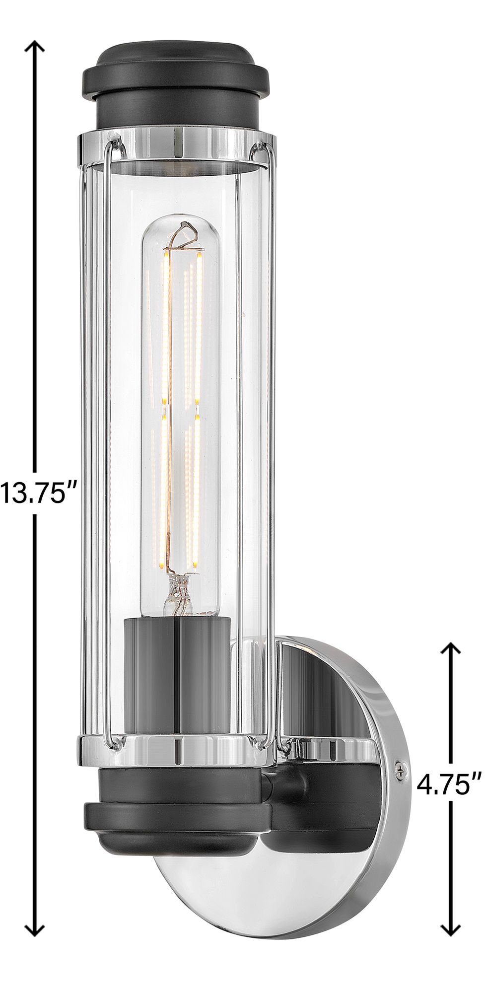 Image 6 Hinkley Bath Masthead Medium Single Light Vanity 13.75" Chrome more views