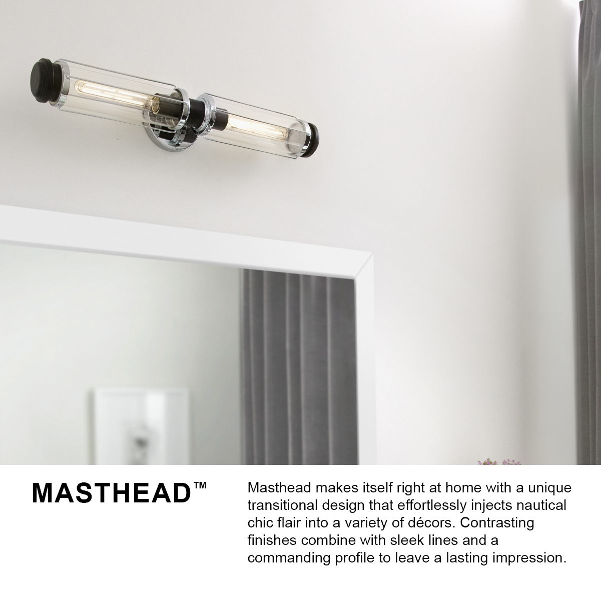 Image 7 Hinkley Bath Masthead Medium Single Light Vanity 13.75" Chrome more views