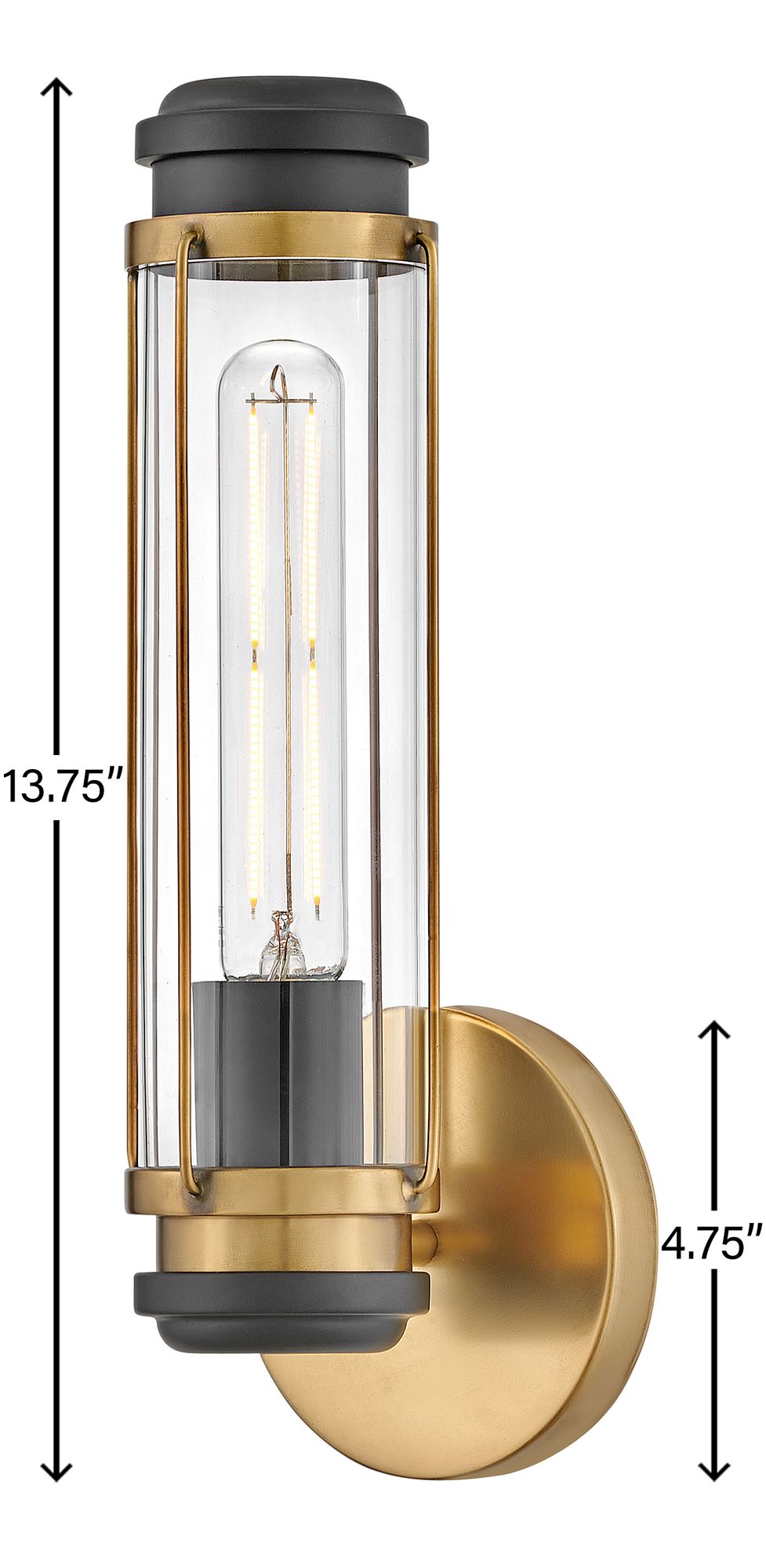 Image 6 Hinkley Bath Masthead Medium Single Light Vanity 13.75" Heritage Brass more views