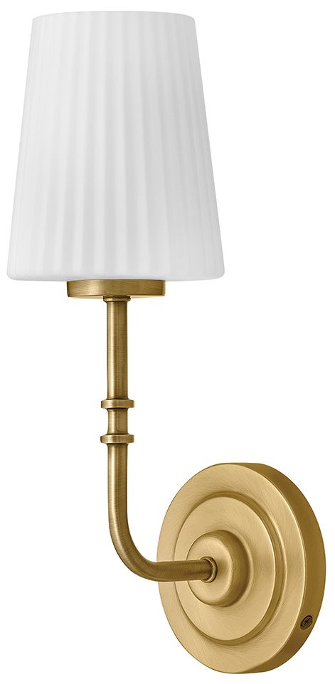 Hinkley Bath McKenna Medium Single Light Sconce 15.25" Lacquered Brass