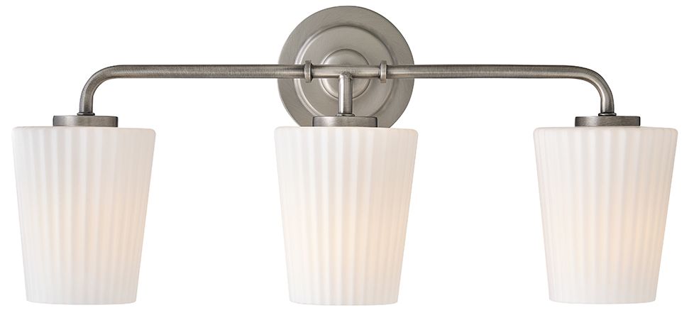 Image 5 Hinkley Bath McKenna Medium Three Light Vanity 23.25" Antique Nickel more views