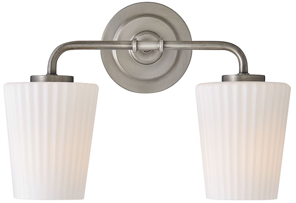 Image 6 Hinkley Bath McKenna Small Two Light Vanity 15" Antique Nickel more views