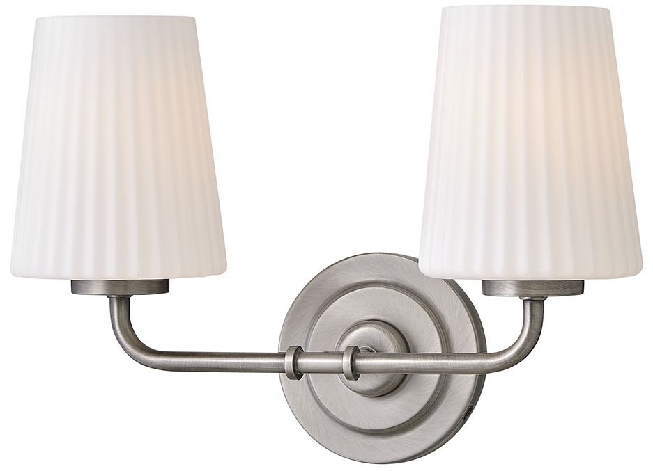 Hinkley Bath McKenna Small Two Light Vanity 15" Antique Nickel