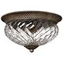 1_Hinkley Bath Plantation 16" Optic Glass and Bronze Ceiling Light