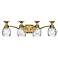 Hinkley Bath Plantation Large Four Light Vanity 29" Burnished Brass
