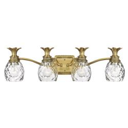 Hinkley Bath Plantation Large Four Light Vanity 29" Burnished Brass