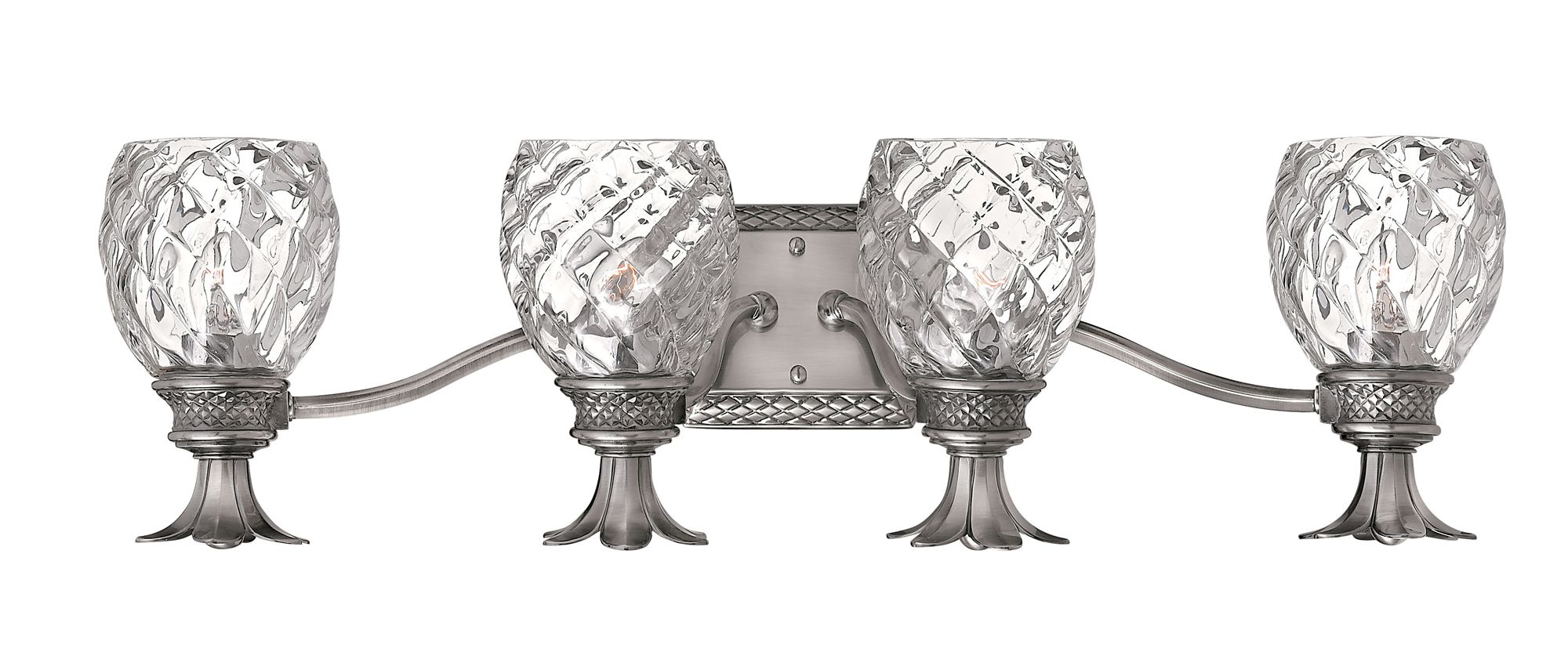 Hinkley Bath Plantation Large Four Light Vanity 29" Polished Antique Nickel