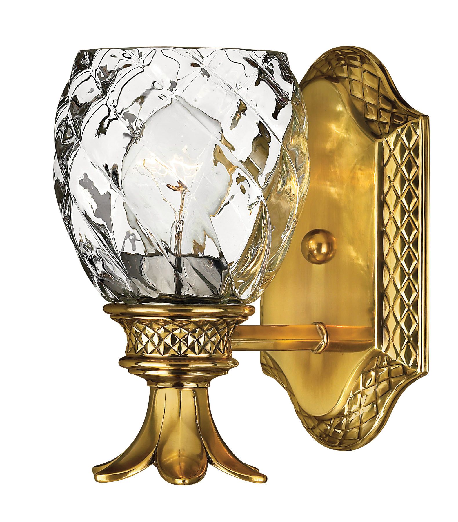 Hinkley Bath Plantation Small Single Light Vanity 5" Burnished Brass