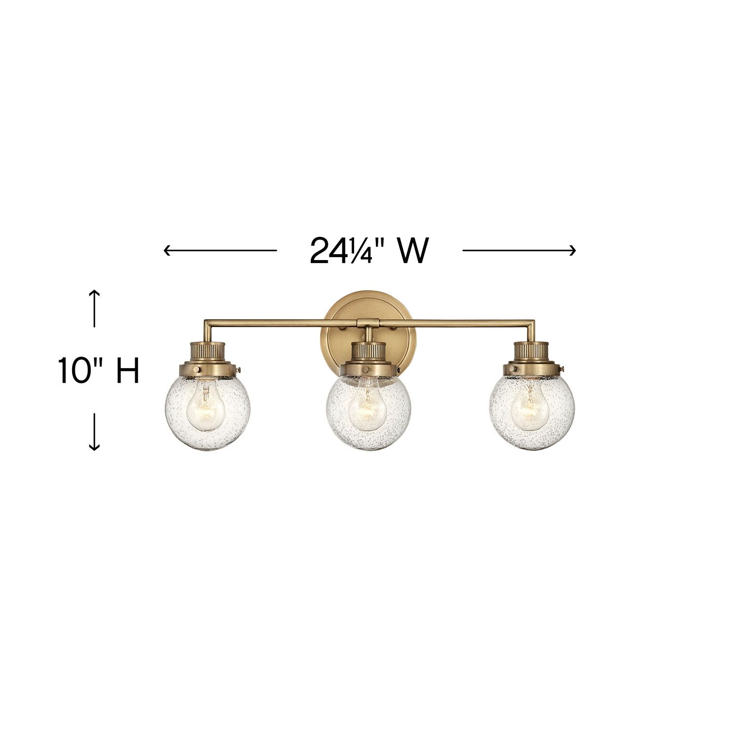 Image 5 Hinkley Bath Poppy Medium Three Light Vanity 24.25" Heritage Brass more views