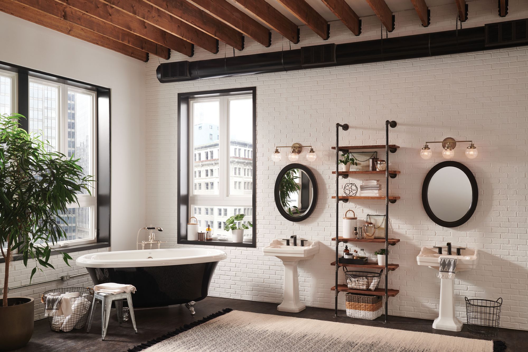 Image 7 Hinkley Bath Poppy Medium Three Light Vanity 24.25" Heritage Brass more views