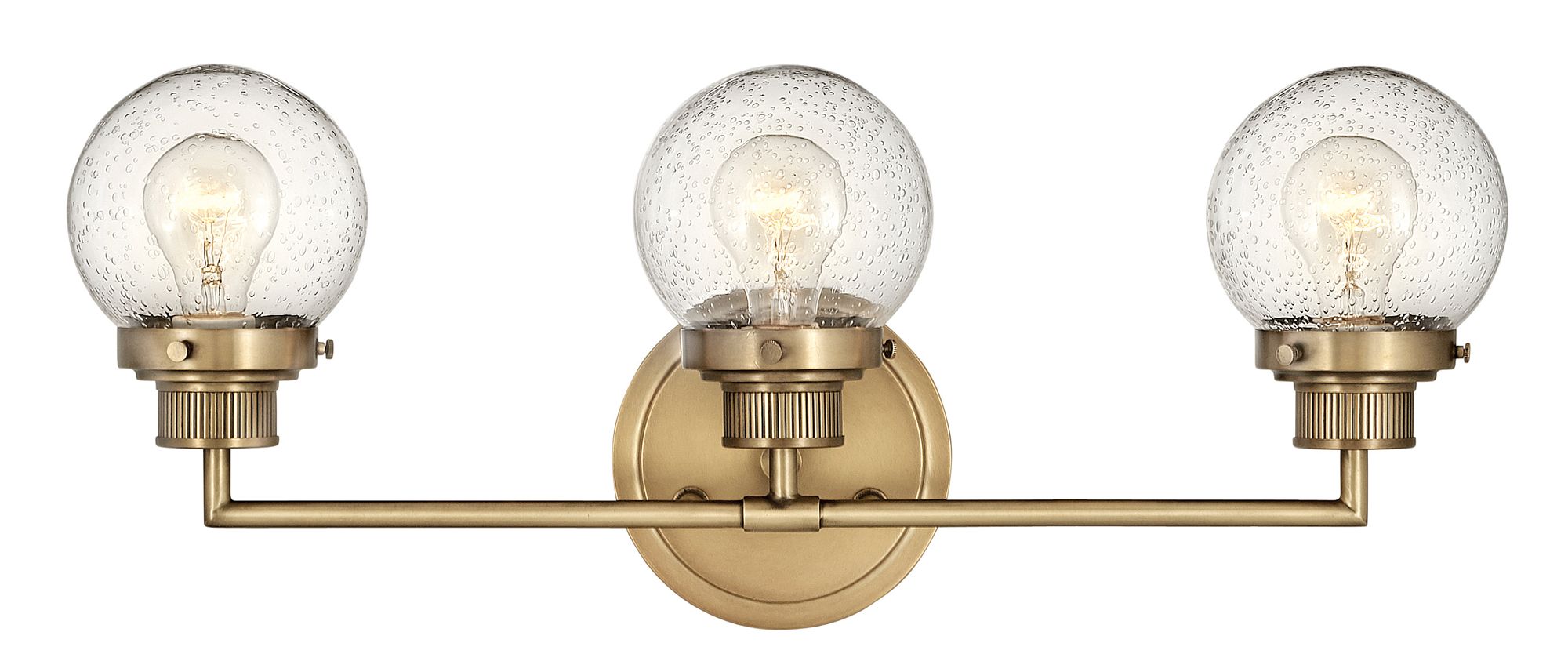 Hinkley Bath Poppy Medium Three Light Vanity 24.25" Heritage Brass