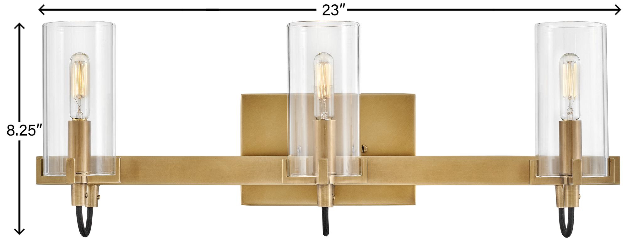 Hinkley - Bath Ryden Three Light Vanity- Heritage Brass