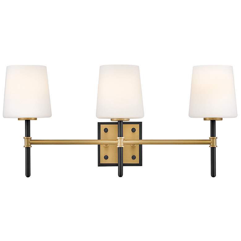 Image 1 Hinkley Bath Saunders Medium Three Light Vanity 23" Black