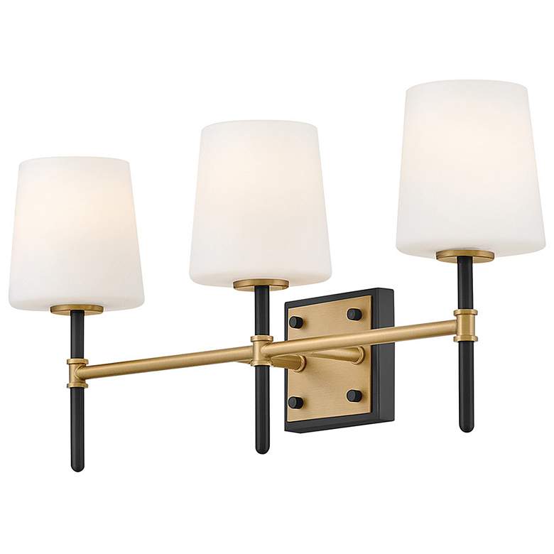 Image 5 Hinkley Bath Saunders Medium Three Light Vanity 23" Black more views