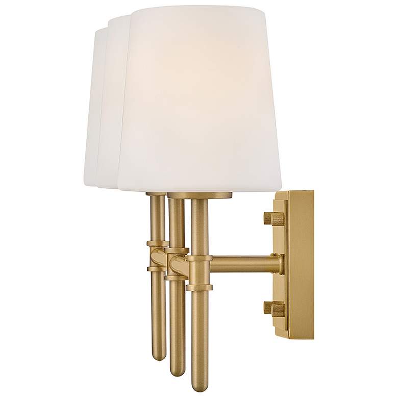 Image 4 Hinkley Bath Saunders Medium Three Light Vanity 23" Lacquered Brass more views