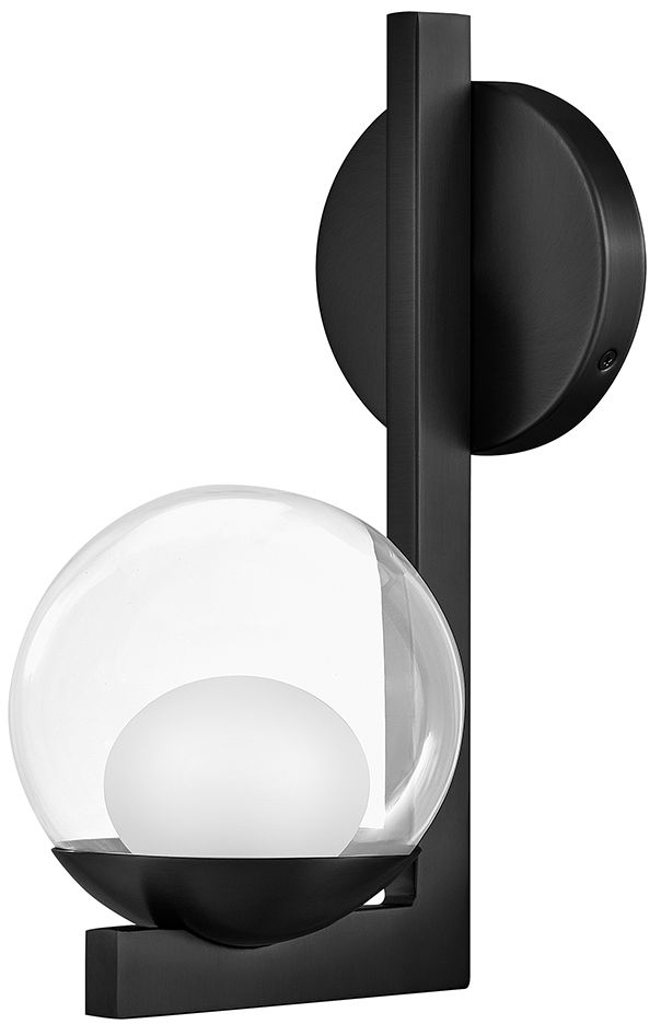 Image 2 Hinkley Bath Sunni Medium Single Light Sconce 13.25" Black more views
