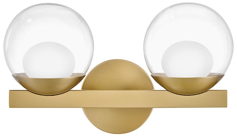 Image 2 Hinkley Bath Sunni Small Two Light Vanity 15" Lacquered Brass more views