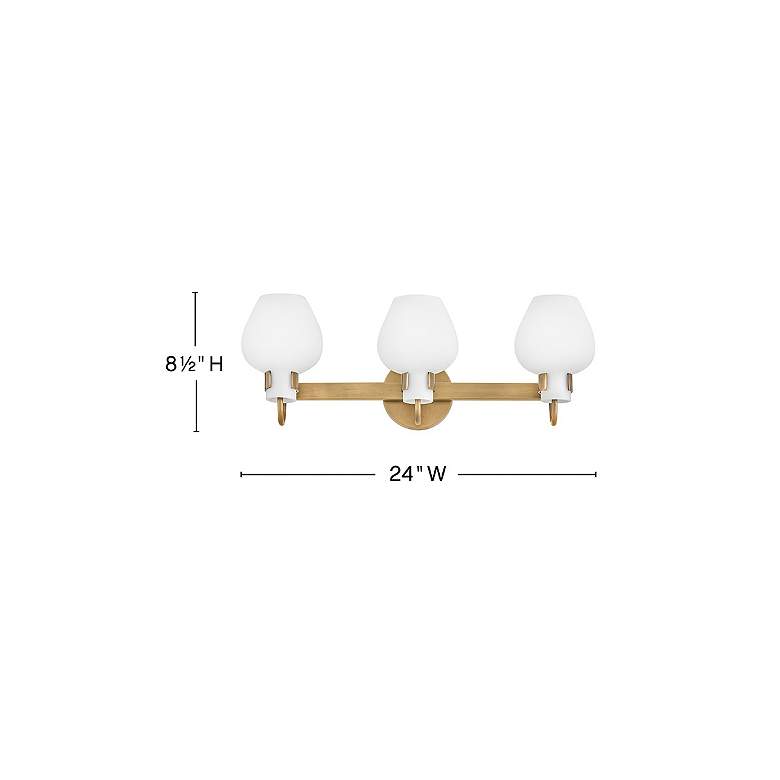 Image 3 Hinkley Bath Sylvie 24" Wide Medium Vanity Heritage Brass Bath Light more views
