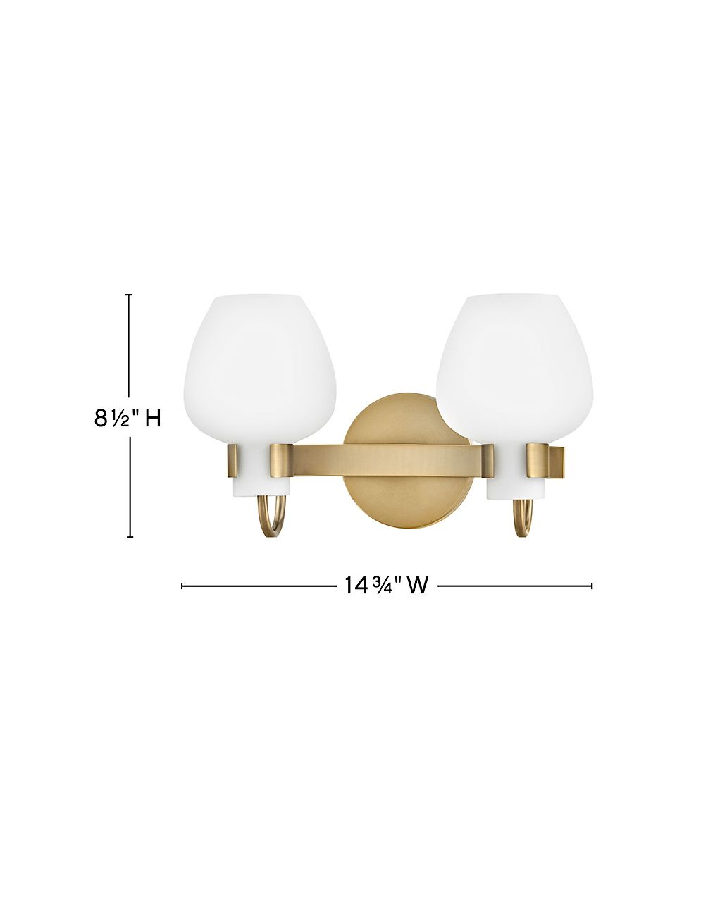 Image 3 Hinkley Bath Sylvie Small Vanity Heritage Brass more views