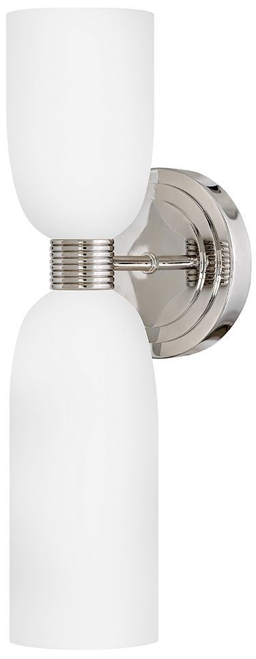 Image 2 Hinkley Bath Tallulah Medium Two Light Sconce 14.75" Polished Nickel more views