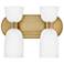 HINKLEY BATH TALLULAH Small Two Light Vanity Lacquered Brass