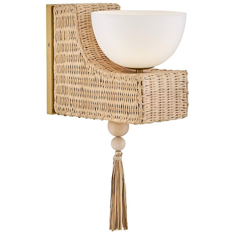 Image 1 Hinkley Bath Thalia Medium Single Light Sconce 7.5" Lacquered Brass