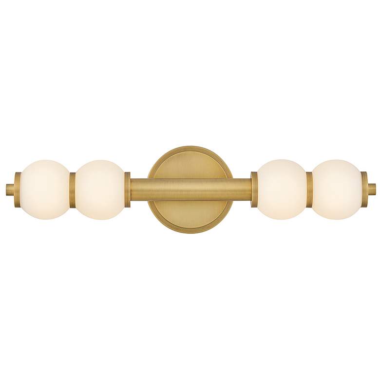 Image 1 Hinkley Bath Trigo Large LED Sconce 6" Lacquered Brass
