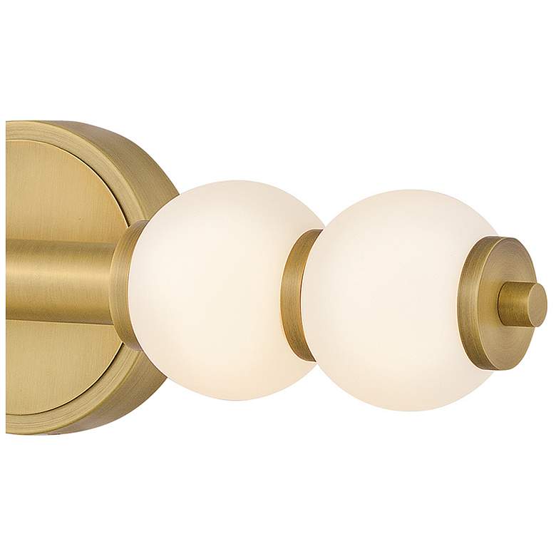 Image 2 Hinkley Bath Trigo Large LED Sconce 6" Lacquered Brass more views