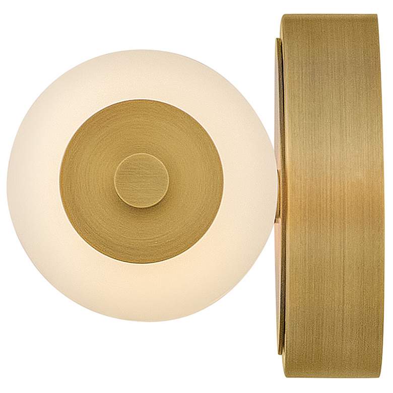 Image 4 Hinkley Bath Trigo Large LED Sconce 6" Lacquered Brass more views