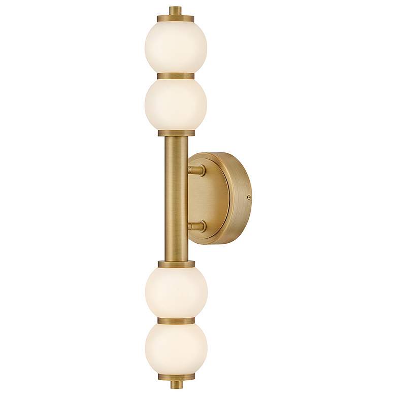 Image 5 Hinkley Bath Trigo Large LED Sconce 6" Lacquered Brass more views