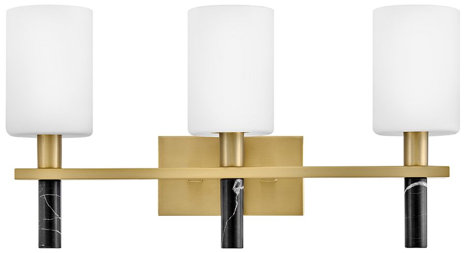 Image 2 Hinkley Bath Turin Medium Three Light Vanity 23.5" Lacquered Brass more views