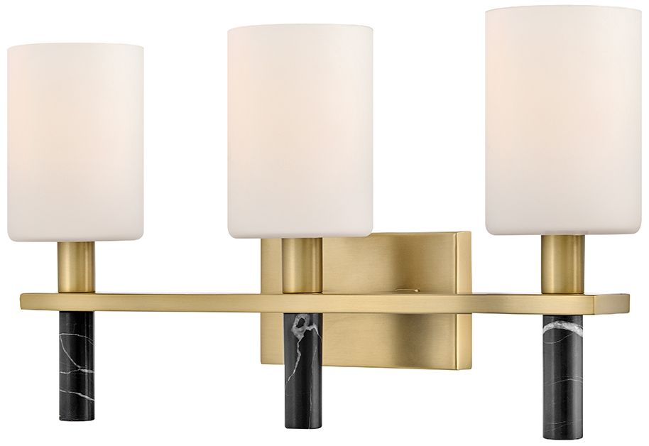 Image 7 Hinkley Bath Turin Medium Three Light Vanity 23.5" Lacquered Brass more views