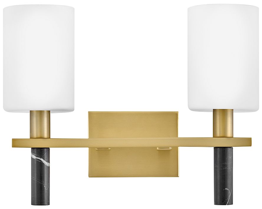 Image 2 Hinkley Bath Turin Small Two Light Vanity 16" Lacquered Brass more views
