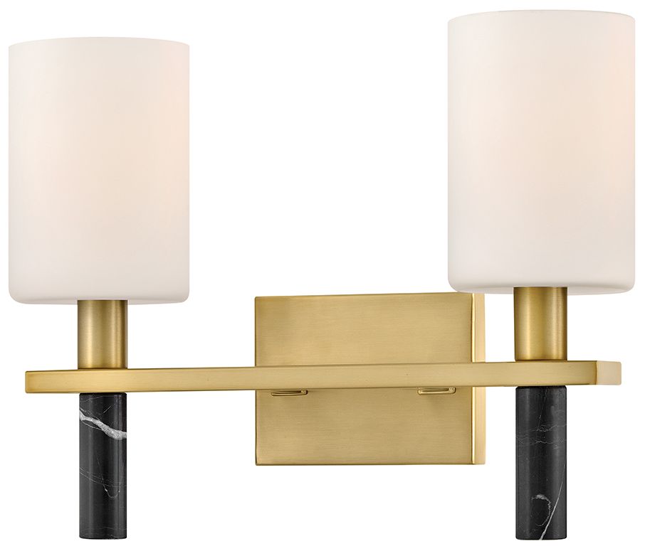 Image 6 Hinkley Bath Turin Small Two Light Vanity 16" Lacquered Brass more views