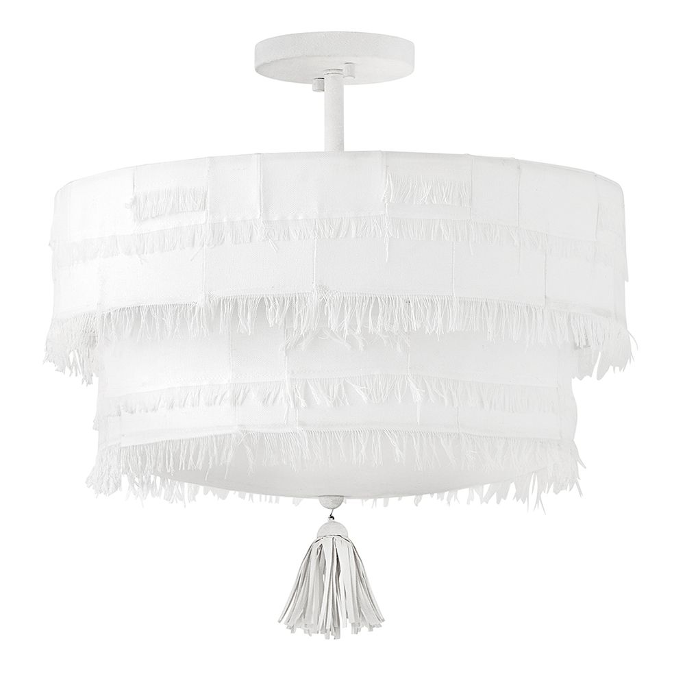 Image 6 Hinkley Baya 18" Wide Textured Plaster 2-Tier Ceiling Light more views