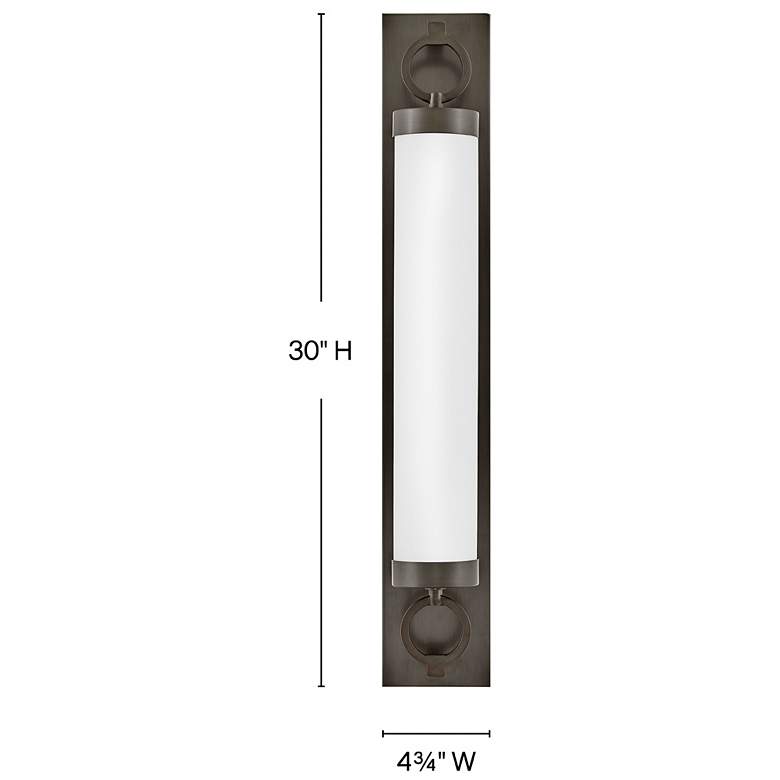 Image 3 Hinkley Baylor 30" High Black Oxide LED Wall Sconce more views