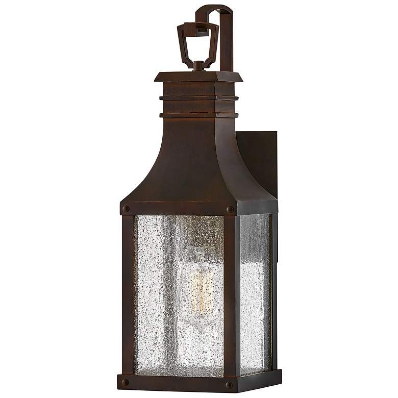 Image 1 Hinkley Beacon Hill 18" Classic Blackened Copper Outdoor Wall Light